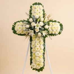 Cruz Fúnebre, arreglo Floral